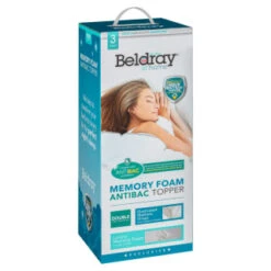Beldray Memory Foam Antibac Mattress Topper - Double