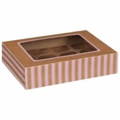 Betty Winters Large Cupcake Boxes 2pk -Home Furnishing Shop 320784 4pk cupcake boxes holds 12 pink 2