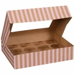 Betty Winters Large Cupcake Boxes 2pk -Home Furnishing Shop 320784 4pk cupcake boxes holds 12 pink 3