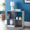 Lokken 4 Cube Shelving Unit - Grey -Home Furnishing Shop 348903 lokken grey 4 cube storage