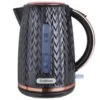 Goodmans Textured Kettle 1.7L - Black & Rose Gold 2 Goodmans Textured Kettle 1.7L - Black & Rose Gold -Home Furnishing Shop 354906 goodmans black and rose gold textured kettle 1 7l
