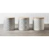 B&M Embossed Geometric Storage Canisters 3pc -Home Furnishing Shop 356821 grey geo canisters