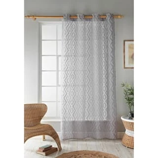 Diamond Tufted All Over Voile 55 X 90" - Grey 2 Diamond Tufted All Over Voile 55 X 90" - Grey