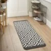 B&M Buddy Geo Twist Pile Runner - Charcoal -Home Furnishing Shop 370071 buddy geo twist pile runner 50x150cm charcoal 2