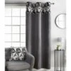 B&M Jenson Geo Velvet Panel 54 X 86" - Grey -Home Furnishing Shop 373214 jenson geo grey