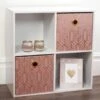 B&M Lana Storage Cubes 2pk - Blush -Home Furnishing Shop 374348 2pk blush lana storage cubes