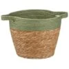 B&M Two Tone Wicker Basket - Green -Home Furnishing Shop 374391 green two tone wicker basket