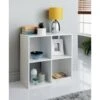 Lokken 4 Cube Basket Storage Unit - White -Home Furnishing Shop 375915 lokken 4 cube white