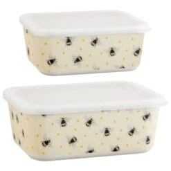 B&M Rectangular Tubs 2pk - Bees -Home Furnishing Shop 375968 2pk reuse and repurpose rectangle tubs bee 3