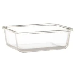 B&M Rectangular Glass Food Containers With Bamboo Lids 2pk -Home Furnishing Shop 376824 2pk regular glass food container2 2