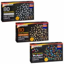 Eveready Solar Powered LED String Lights 80pk - Warm White -Home Furnishing Shop 379212 379213 379215 80pk eveready led string lights main