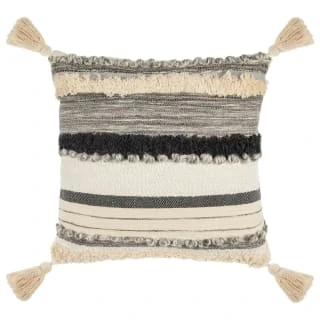 B&M Esme Stripe Woven Cushion - Mono 3 B&M Esme Stripe Woven Cushion - Mono
