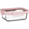 B&M Pink Glass Food Container - Large -Home Furnishing Shop 380659 glass food container pink large 2