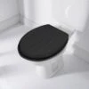 B&M Tongue & Groove Toilet Seat - Black -Home Furnishing Shop 383098 t and g toilet seat black