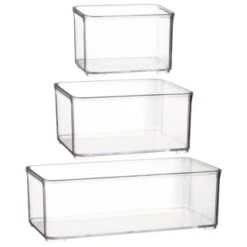 Clear Nestable Storage Tub - Small 9 Clear Nestable Storage Tub - Small -Home Furnishing Shop 385001 384979 384985 clear nestable box group