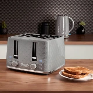 Goodmans Textured 4 Slice Toaster - Grey 5 Goodmans Textured 4 Slice Toaster - Grey - Image 3