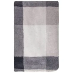 B&M Highland Mono Check Sherpa Doublesided Throw 8 B&M Highland Mono Check Sherpa Doublesided Throw -Home Furnishing Shop 388811 highland check sherpa throw 4
