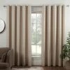 B&M Colorado Hopsack Fully Lined Cream Eyelet Curtains 66 X 72" -Home Furnishing Shop 388895 388896 388897 388898 388899 colorado eyelet curtain cream