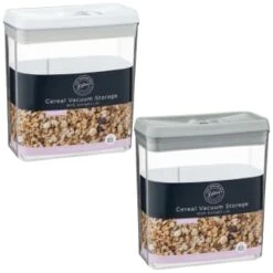 B&M Cereal Vacuum Storage Container - Grey -Home Furnishing Shop 389148 389149 cereal vacuum storage group