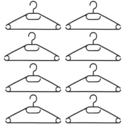 B&M Swivel Hook Hangers 8pk - Black -Home Furnishing Shop 389262 home organisation 8pk swivel hook hangers black 2