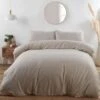 B&M Roma Brushed Herringbone King Duvet Set - Natural 2 B&M Roma Brushed Herringbone King Duvet Set - Natural -Home Furnishing Shop 389747 389748 roma herringbone natural duvet set