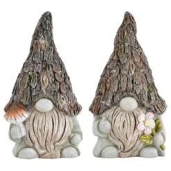 B&M Solar Rustic Gonk Gnome Ornament - Mushroom -Home Furnishing Shop 393242 solar rustic gonk gnome ornament group