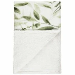 Winston Green Leaf Sherpa Throw -Home Furnishing Shop 394948 winston leaf sherpa throw green 2