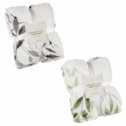 Winston Green Leaf Sherpa Throw -Home Furnishing Shop 394976 394948 winston leaf sherpa throw group