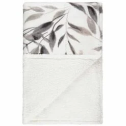 Winston Mono Leaf Sherpa Throw -Home Furnishing Shop 394976 winston leaf sherpa throw mono 3