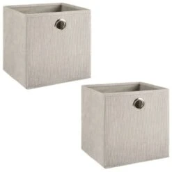 Lokken Cord Storage Cubes 2pk - Light Grey 8 Lokken Cord Storage Cubes 2pk - Light Grey -Home Furnishing Shop 395811 2pk cord lokken storage cubes light grey 3