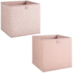 Lokken Printed Storage Cubes 2pk - Pink Diamond -Home Furnishing Shop 395838 2pk printed lokken storage cubes pink diamond 3