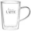 B&M Printed Double Wall Glass Latte Mug -Home Furnishing Shop 396480 printed double wall glass latte mug love a latte