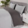 Simply Everyday Reversible King Duvet Set With Pipe - Grey & Charcoal 1 Simply Everyday Reversible King Duvet Set With Pipe - Grey & Charcoal -Home Furnishing Shop 397254 397255 simply reversible grey charcoal double king duvet set