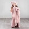 Simply Kids Hooded Sherpa Blanket - Blush -Home Furnishing Shop 400215 simply kids hooded sherpa blanket blush
